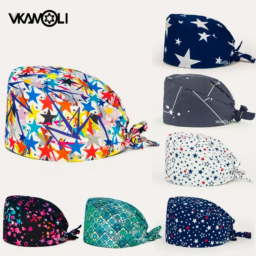 Medical Lab Scientist - Topi Bedah Warna-warni Cetak Seri Pola
