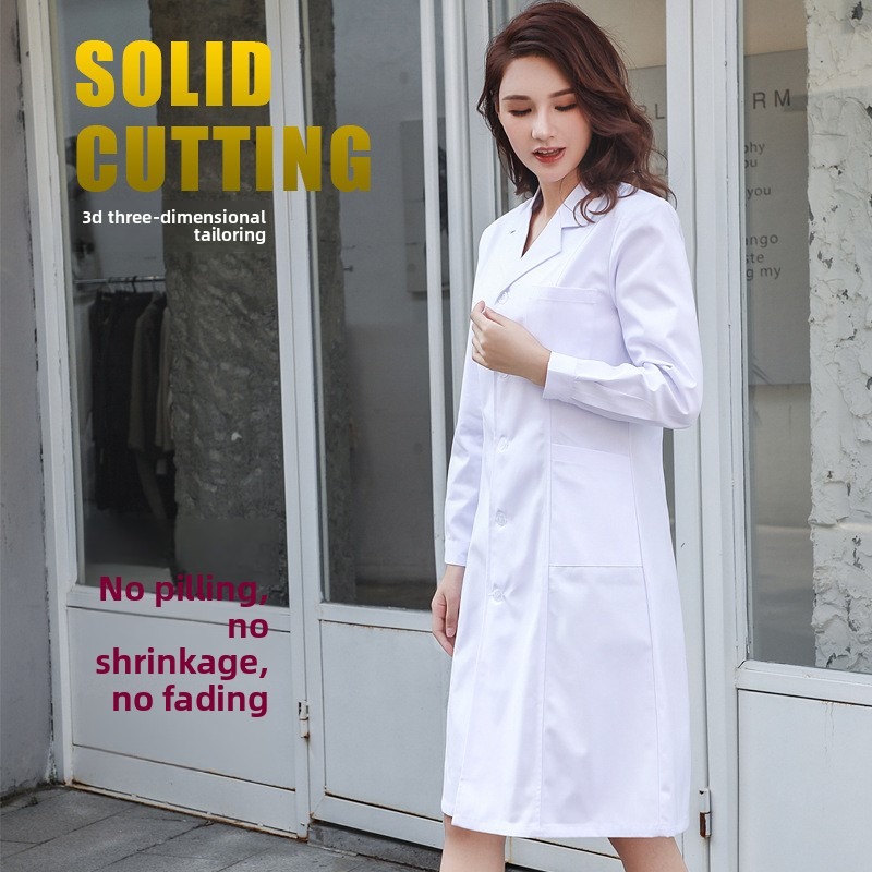 Jas Dokter Perawat Lengan Panj - Medical Lab Gown ulasan dan harga