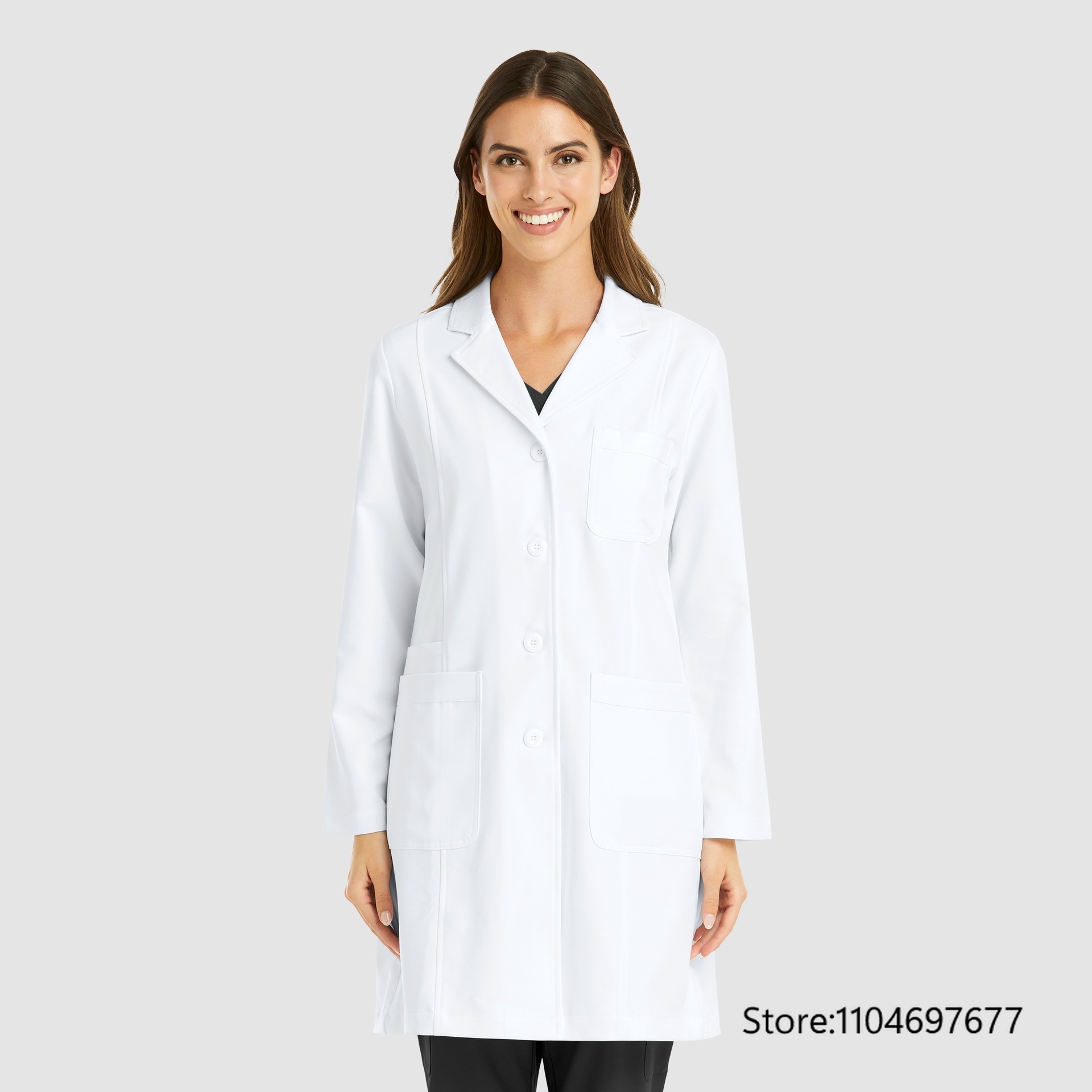 Gaun Salon Kecantikan Wanita L - Medical Lab Gown ulasan dan harga