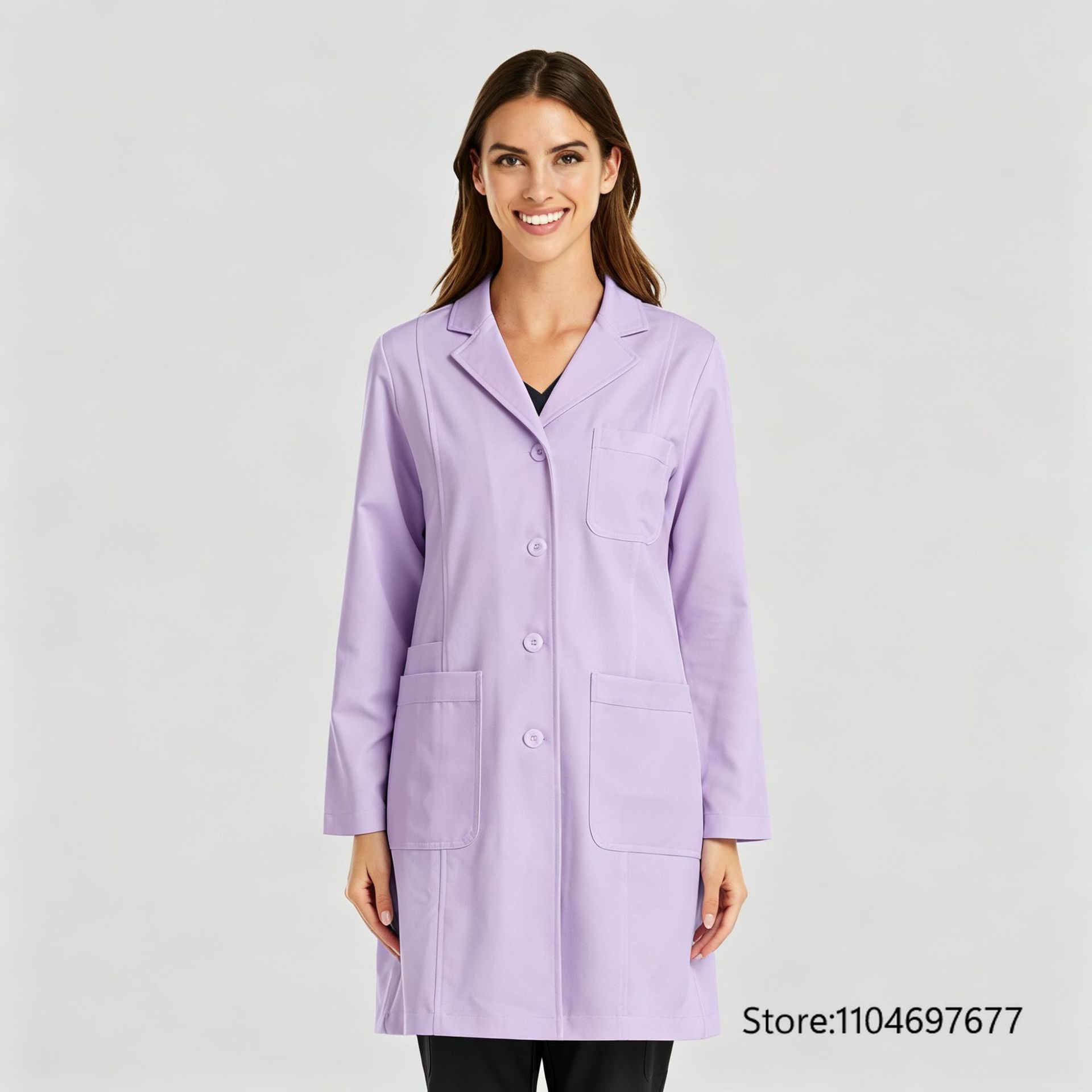 Gaun Salon Kecantikan Wanita L - Medical Lab Gown ulasan dan harga
